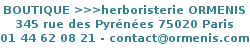 l'herboristerie Ormenis à Paris